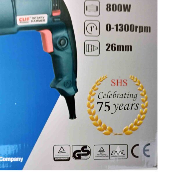 CLIF Premium- HEAVY DUTY DEMOLITION ROTARY HAMMER 26MM REVERSIBLE - Image 2