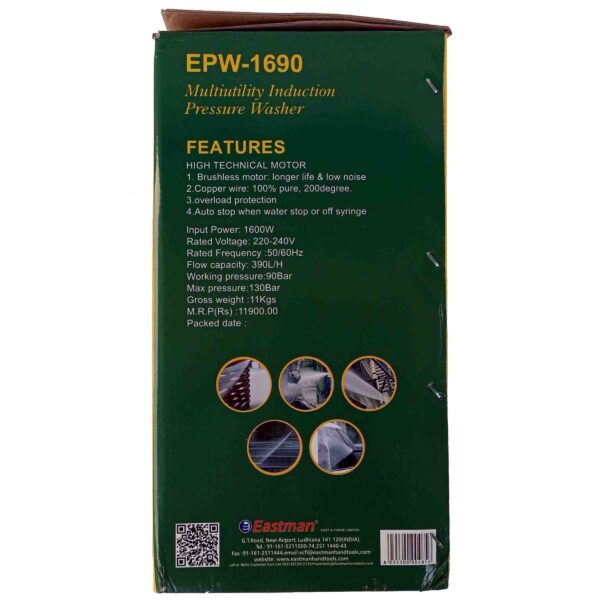 EASTMAN- Multiutility Electric Induction Pressure Washer (EPW-1690)-1600W, 130BAR - Image 15
