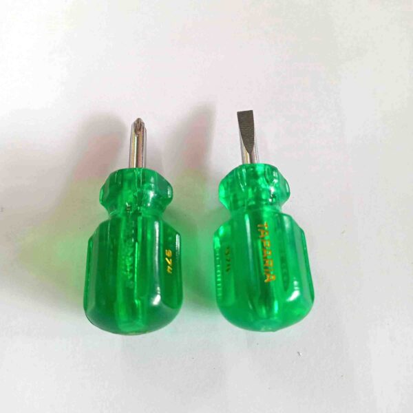 Taparia 974 Steel Two in One Stubby Screw Driver Green-2 Pcs Set - Image 3