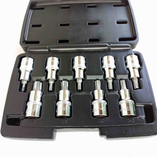 EASTMAN- E3014- 9-Piece 1/2'' Drive Torx Bit Socket Set - Image 2