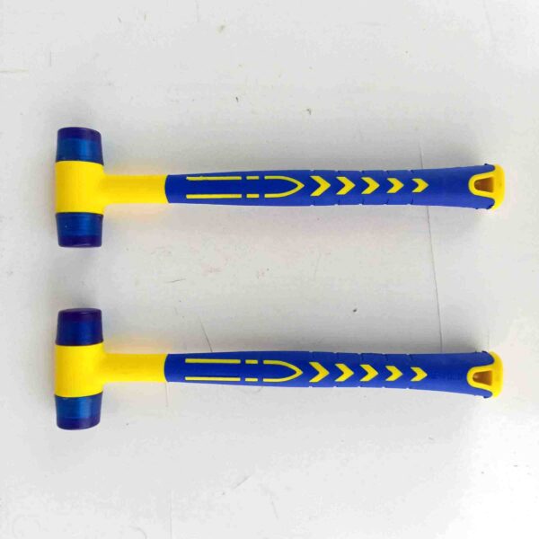 Long Lasting Double Faced 25mm Hammer-2Pcs set Nylon Hammer Head, Rubber Mallet Head.(Color: Blue) - Image 2