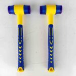 Long Lasting Double Faced 40mm Hammer-2Pcs set Nylon Hammer Head, Rubber Mallet Head.(Color: Blue) - Image 2