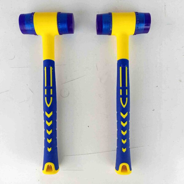 Long Lasting Double Faced 40mm Hammer-2Pcs set Nylon Hammer Head, Rubber Mallet Head.(Color: Blue) - Image 2
