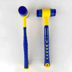 Long Lasting Double Faced 40mm Hammer-2Pcs set Nylon Hammer Head, Rubber Mallet Head.(Color: Blue)