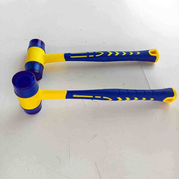 Long Lasting Double Faced 40mm Hammer-2Pcs set Nylon Hammer Head, Rubber Mallet Head.(Color: Blue) - Image 3