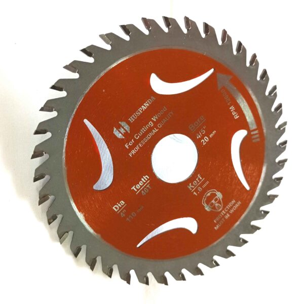 HUSPANDA- CARBIDE TIPPED SAW BLADE FOR WOOD 4"-110mm-40 Teeth-2 PCS SET - Image 3