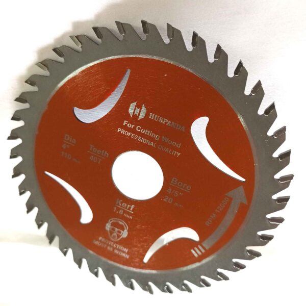 HUSPANDA- CARBIDE TIPPED SAW BLADE FOR WOOD 4"-110mm-40 Teeth-2 PCS SET - Image 2