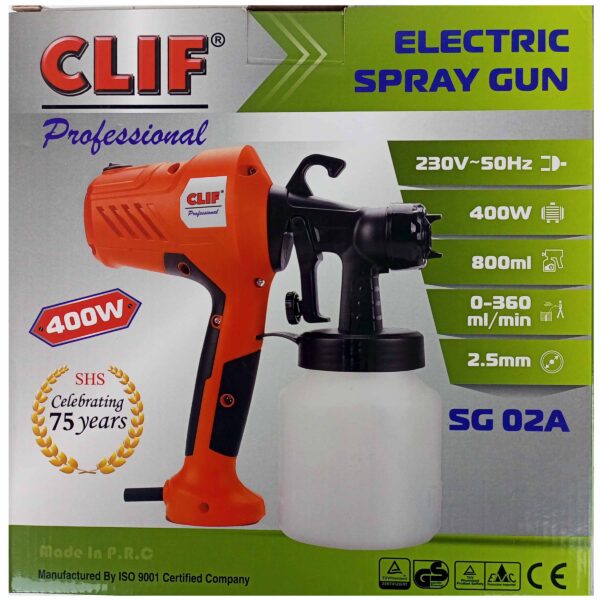 IMG_20220617_172658_139 CLIF Professional Electric HVLP Paint Spray Gun 400W - Portable Painting/Spraying Machine -Fast Air Painting Tool - Image 8