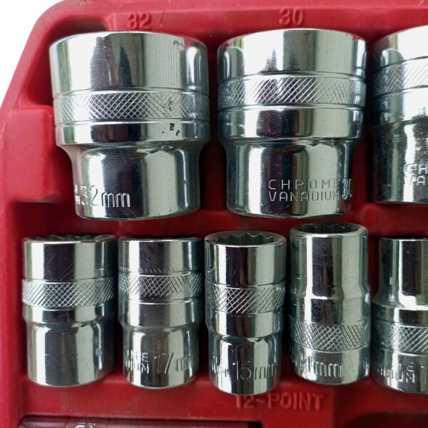 GENERIC Heavy Duty Hex Socket Tools Wrench 1/2" DR. Socket Set - Image 4