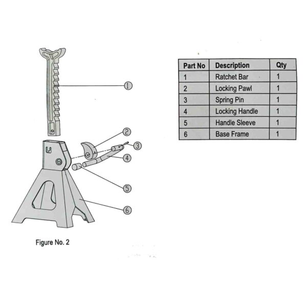 TAPARIA JS3 Heavy Duty Vehicle Jack Stand  (3000 kg) - Image 6
