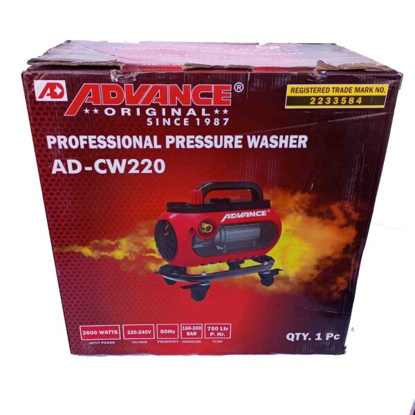 ADVANCE Professional-Heavy Duty Multipurpose Electric Pressure Washer (AD-CW220)-2600W, 160-300BAR - Image 16