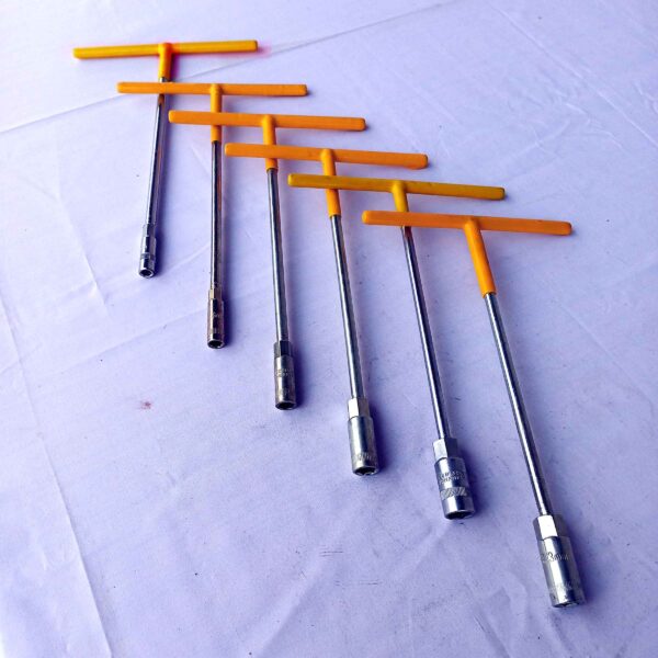 GENERIC- CRV T Spanner (Combo) 6 pcs Tool Kit Set For Home And Office  (7mm,8mm,10 mm,12mm,13mm,14 mm) - Image 2