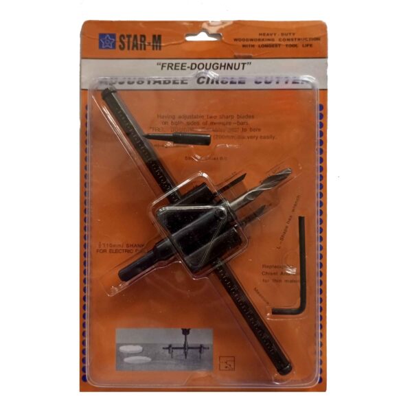 STAR M Adjustable Wood Circle Hole Cutter Saw Drill Bit Kit 30-200 mm - Image 7