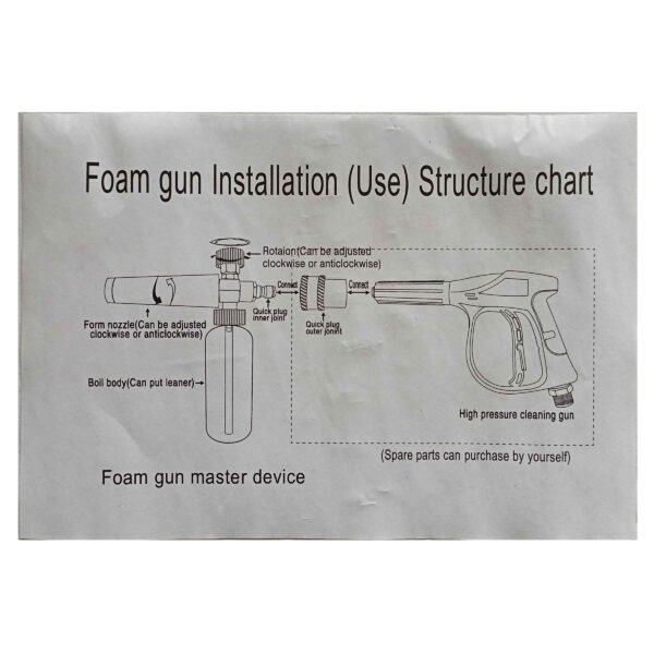 ADVANCE Combo Heavy Duty Foam Lance with Pressure Washer Universal Gun and 10"/25CM Extension Rod (Quick Connector Included) - Image 10
