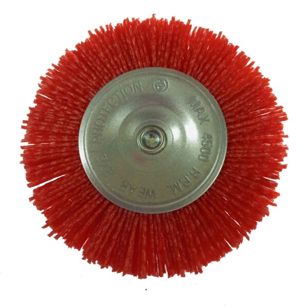 Nylon Cup Brush 100mm Abrasive Wire Wheel Brush For Wood Polishing Deburring Cleaning- 1/4” Shank - Image 3