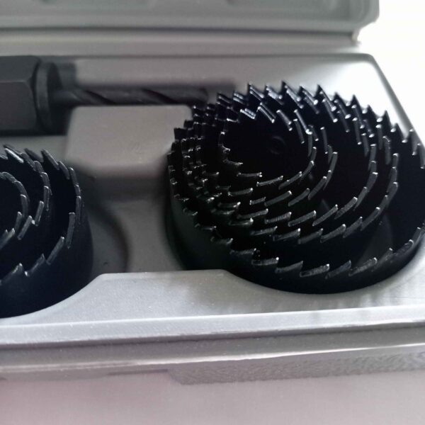 PRO CUT Professional Carbon Steel Metal Alloys Wood Working Tool Hole Saw Cutting Set Rotary Bit Set (11pcs Hole Saw Set) - Image 3