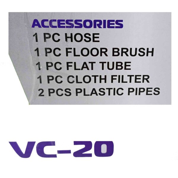 CLIF Professional-VC20-20L Stainless Steel Body Vacuum Cleaner Wet & Dry Powerful 1000W Motor - Image 4