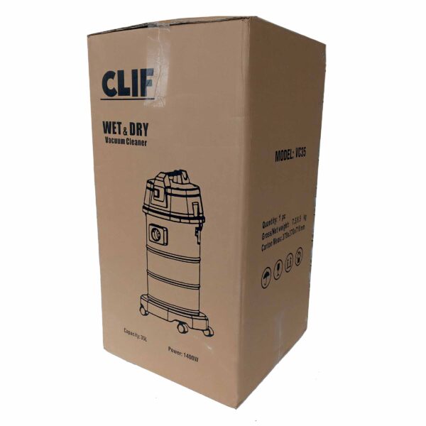 CLIF Professional-VC35-35L Stainless Steel Body Vacuum Cleaner Wet & Dry Powerful 1400W Motor. - Image 10
