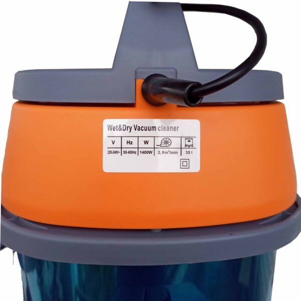 CLIF Professional-VC35-35L Stainless Steel Body Vacuum Cleaner Wet & Dry Powerful 1400W Motor. - Image 7