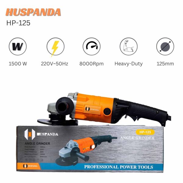 HUSPANDA ANGLE GRINDER  Professional -125MM-5" - Image 4