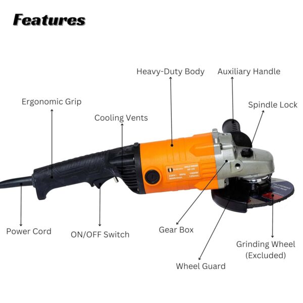 HUSPANDA ANGLE GRINDER  Professional -125MM-5" - Image 3