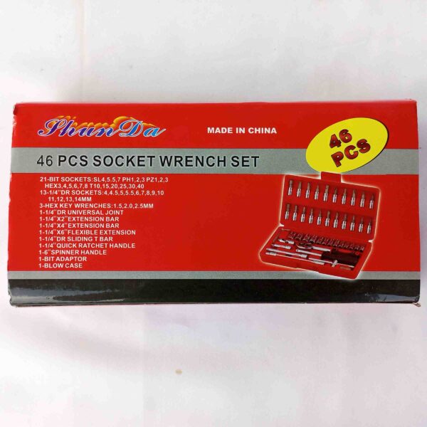 IMG_20221203_142040_397 Shun Da 46 Pcs 1/4” Drive Socket Ratchet Wrench Set with Storage Case - Image 5
