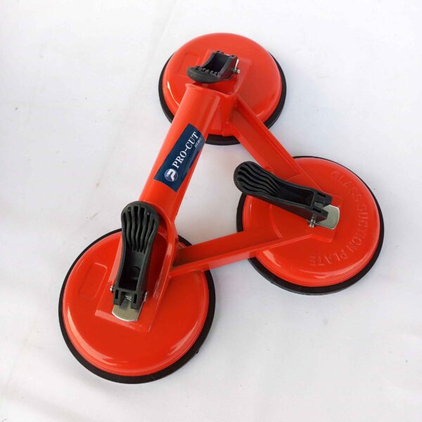 PRO CUT-Heavy Duty Professional Aluminium Triple Head Vacuum Suction Cup Lifter/Gripper for Tiles/Glass/Metal - Image 2
