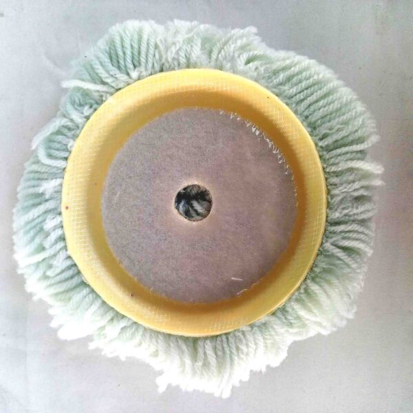 OT Wool Polishing Clean Buffing Pad Bonnet for Furniture/Car etc. White-5"-2Pcs - Image 4