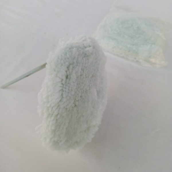 OT Wool Polishing Clean Buffing Pad Bonnet for Furniture/Car etc. White-5"-2Pcs - Image 3