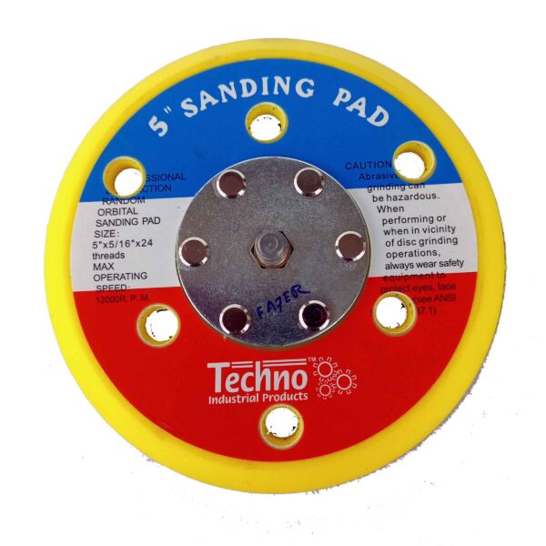 TECHNO 5" Inch Air Sanding Disc Pad/Pneumatic Sander Pad - Image 6