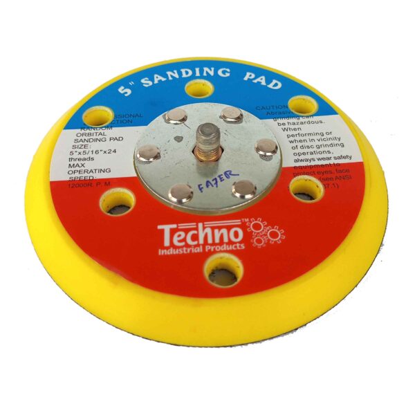 TECHNO 5" Inch Air Sanding Disc Pad/Pneumatic Sander Pad - Image 2