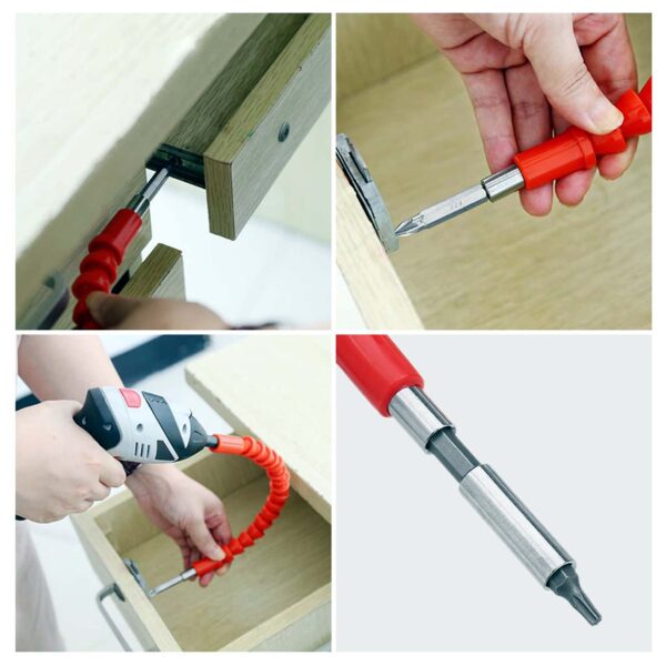 BOXIN-HQ-300mm Magnetic Flexible Shaft Screwdriver Extension Drill Bit Holder - Image 4