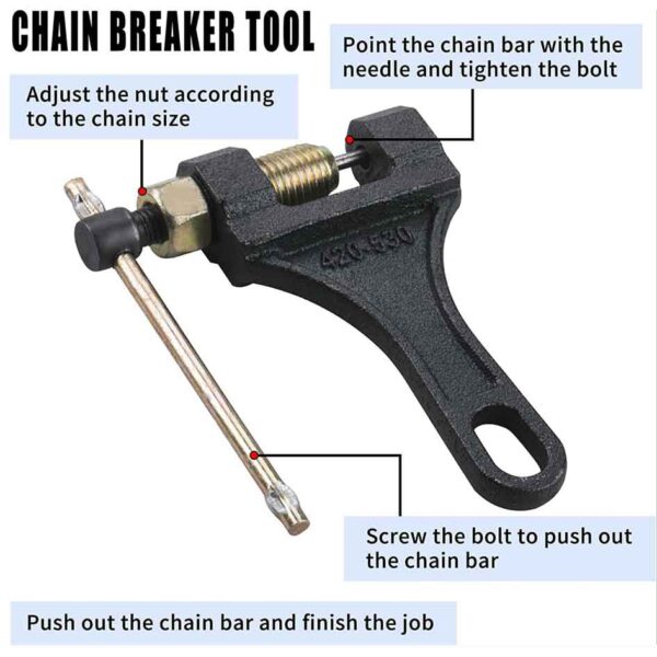 OT Universal Sprocket Chain Breaker/Splitter/Cutter/Link Remover & Connecter Tool - Image 3