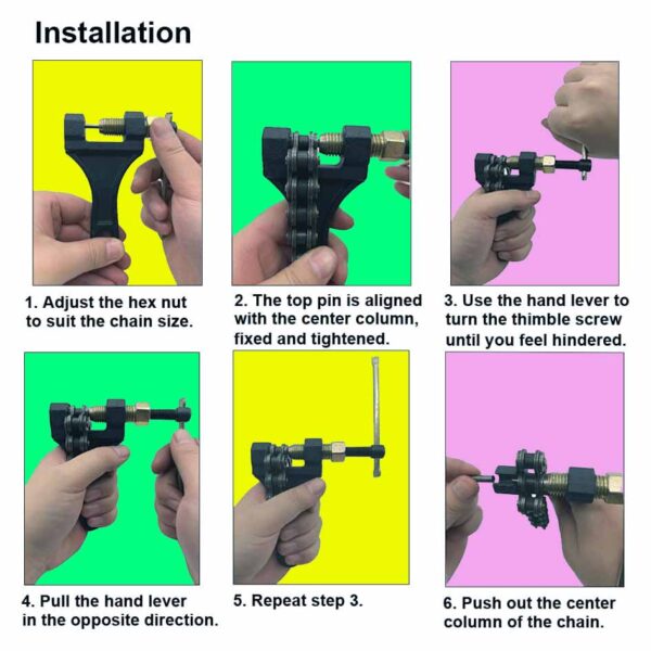 OT Universal Sprocket Chain Breaker/Splitter/Cutter/Link Remover & Connecter Tool - Image 7