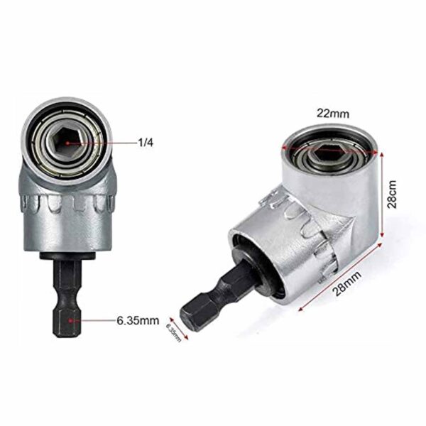 OT 105 Degree Right Angle Drill Drive Chrome Finish Adaptor - Image 2