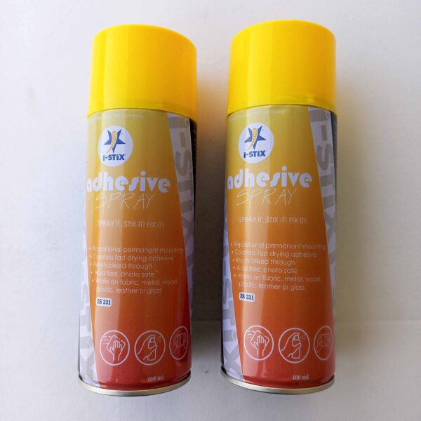 I STIX Adhesive Spray-Quick & Effective colorless Multipurpose Ideal for Industrial & Domestic Use.  400ML-SET Of 2 Pcs - Image 2