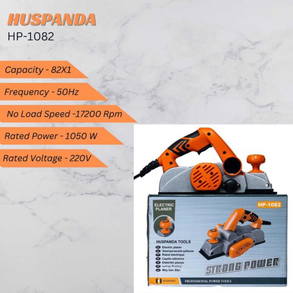 HUSPANDA Electric Wood Planer Machine 82mm-Heavy Base - Image 13