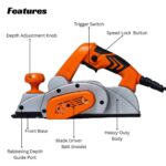 HUSPANDA Electric Wood Planer Machine 82mm-Heavy Base - Image 14