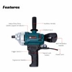 BLUTEC -Heavy Electric Paint Mixer 1200W/1000 RPM For Efficient Mixing of Paint And Wall Putty, Copper Motor - Image 10