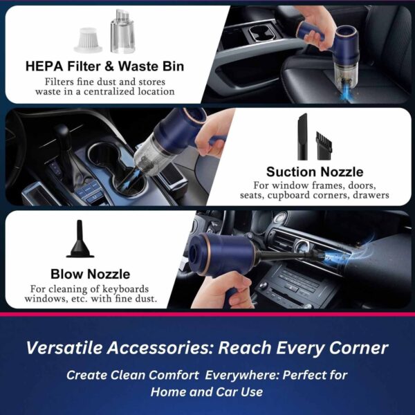 OPERA TOOLS Cordless Portable Car Vacuum Cleaner with Blower 2 in 1 - Image 12