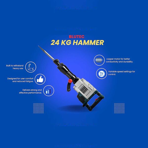 BLUTEC Demolition Hammer 24 Kg BSB-DH-24 - Image 8