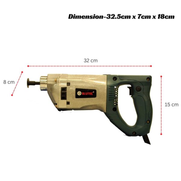 BLUTEC Concrete Vibrator 50mm, BSB-EV-3800 Heavy with 3.5 Meter Shaft - Image 3
