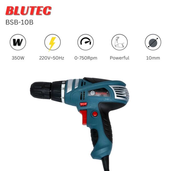 BLUTEC Electric Screwdriver Drill BSB-10B, 350W, 10mm Chuck - Image 5