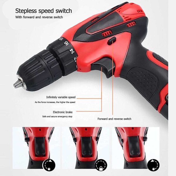 KCC 12V Cordless Drill 10mm Reverse/Forward - Image 5