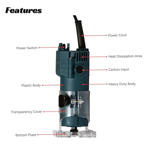 Blutec Electric Wood Trimmer 6.35mm BSB-06 - Image 5