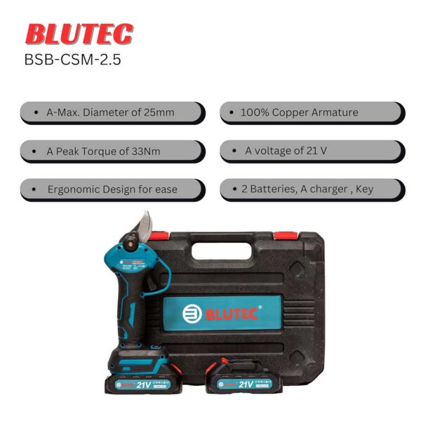 BLUTEC Cordless Pruner Machine 25mm BSB-CSM-2.5 - Image 9