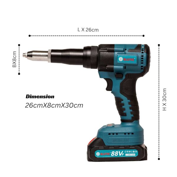 BLUTEC Cordless Rivet Gun BSB-CRM-88V - Image 3