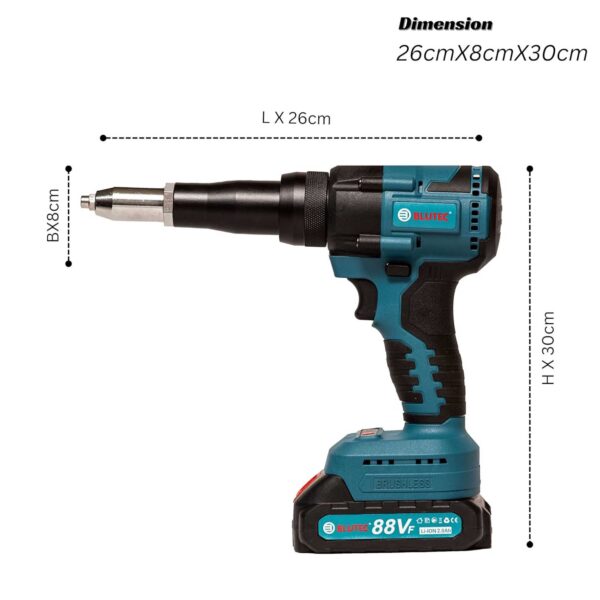 BLUTEC Cordless Rivet Gun BSB-CRM-88V - Image 6