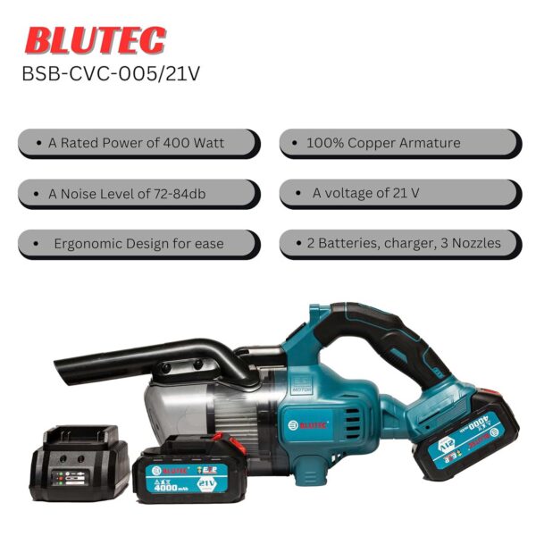 Blutec Cordless Vacuum Cleaner BSB-CVC-21V - Image 4