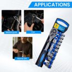SPEAR 1/2 Inch CR-V Ratchet Wrench Set – 12 Pcs Socket Kit - Image 4